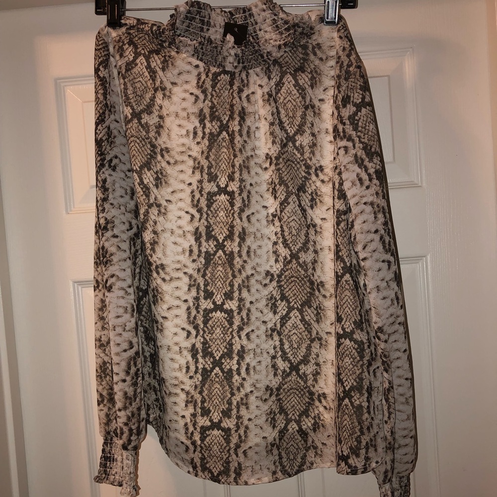 Snake Print Blouse NWT